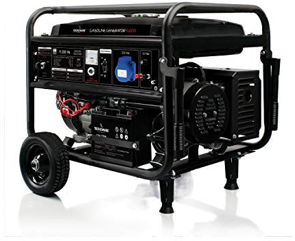 Tecnoware Elektrischer Generator 9200VA - Einphasig 230 Vac, 50 Hz - mit Benzin betriebener Verbrennungsmotor (Tankkapazität 25 L) - Manuelle Einschaltung