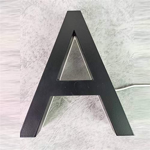 Lcuihong-Straßennummern 3D Led Moderne Hausnummer, Schwarz Farbe: Weiß Light Stainless Metall, im Freien Wasserdichten Home Hotel Türschild Schild