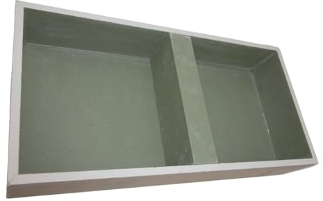 Alupona Duschnische doppelt Duschkasten 60 cm x 30 cm mit Abtrennung Wandnische aus Gipskarton mit Einbaukragen Badnische 162,5mm tief für Trockenbau & Massivwände Wandnischeneinsatz für Trockenbau