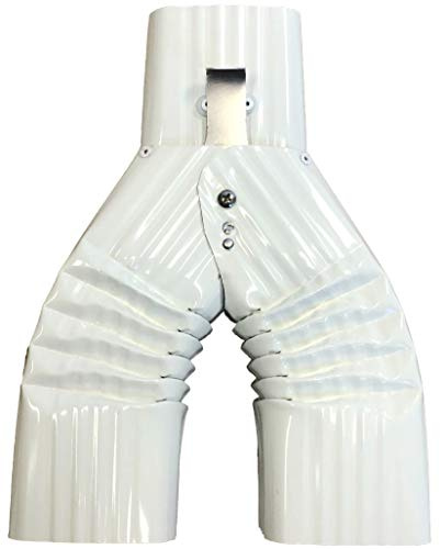 Aluminum 3x4 Downspout Diverter for Rain Barrels | Made in The U.S.A. | Includes Screws & Instructions | Easy DIY for 3x4 Downspouts (High Gloss White)
