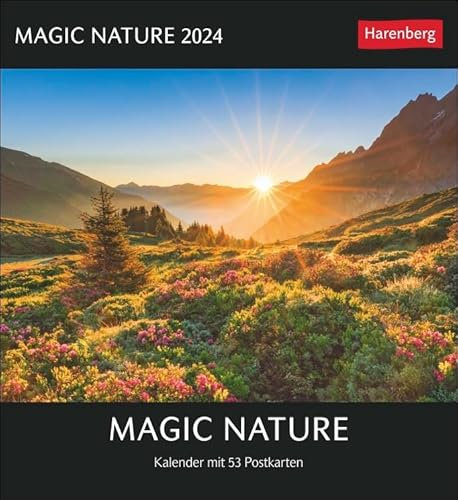 Magic Nature - Kalender 2024 - Harenberg-Verlag - Postkartenkalender mit 53 heraustrennbaren Postkarten - 16 cm x 17,5 cm