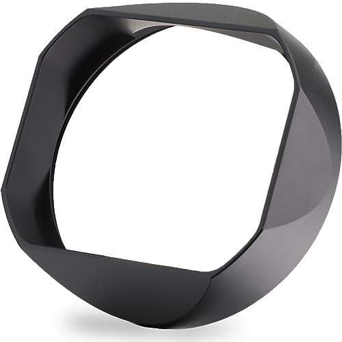 Haoge Gegenlichtblende aus Metall für Leica Q3 Q3 43 Q2 Q Q-P QP q3 Typ116 Kamera Zubehör schwarz LH-LQB