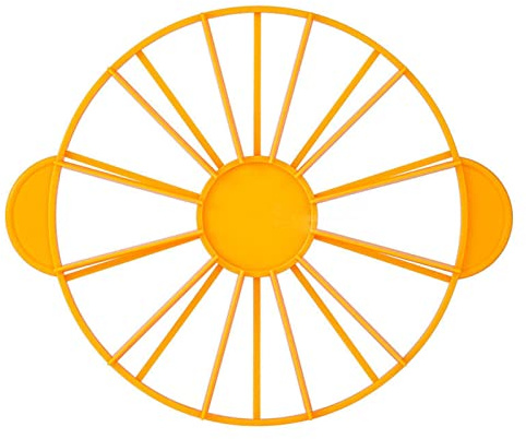 Jenngaoo Cake Divider Cutter, Cake Portion Marker Round 10/12 Piece Cake Slice Marker Equal Portion Cutter Bread Cake Divider Cheesecake Cutter Baking Tool (Yellow)