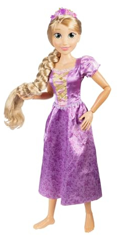 Princesas Disney – Tu Amiga de Juego Rapunzel de 80 cm – Se Incluye mas de 10 Accesorios – Muñeca Articulable – Muñeca para niñas 3 Años +
