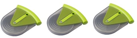 Alipis 3piezas Cortador De Pizza Inoxidable Con Mango De Antideslizante Slicer Verde Para y Derecho De Limpiar y Usar
