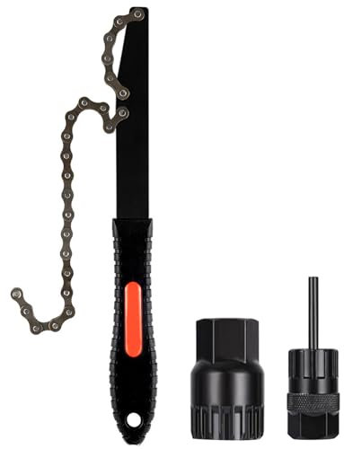 Mumuve Fahrräder Freilaufdreher, Montagewerkzeug für Fahrräder, Kettenpeitsche, Werkzeug, Zahnkranzentferner, Kassetten, Verriegelungsring, Entfernungswerkzeug-Set, Fahrräder, Ritzelabzieher
