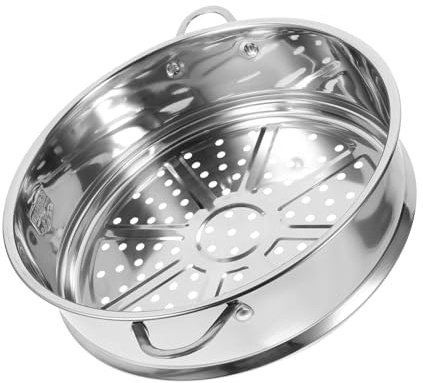 VINTORKY Cesta de Vapor de Acero Inoxidable Asas Dobles y Diseño Apilable, Adecuado para Cocinar Verduras y Albóndigas en Cocina Doméstica y Restaurante