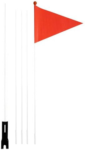 Generisch Fahrradflaggen Für Sicherheit,Reflektierende Fahrradanhänger-Sicherheitsflagge,Outdoor-Flaggen Sicherheitsflagge 2,2m - Fahrradfahne Mit -Glasfaserstange Für Fahrradfahren Im Freien