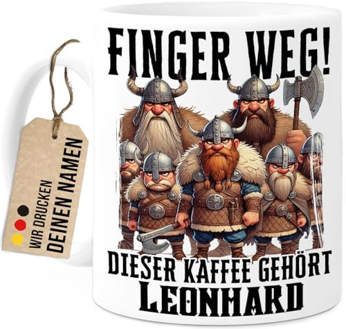Tassenliebling® Lustige Bürotasse personalisiert mit Namen - Finger weg! Dieser Kaffee gehört - Kollege Kollegin Tasse mit Spruch - Abschiedsgeschenk für Arbeitskollege und Arbeitskollegin