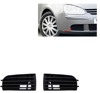 HUANGLDGS Nebelscheinwerferabdeckung für VW Golf 5 MK5 2005 2006 2007 2008 2009, Auto-Nebelscheinwerfergitter Frontstoßstangen-Nebelscheinwerfergitter Auto ZubehöR,Left