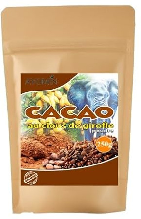 Poudre de Cacao aux Clous de Girofle, 250g, 100% Naturel