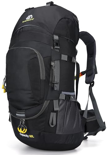 Mxaeyar Zaino da trekking 60 litri, impermeabile, leggero, per viaggi esterni, grande per uomo e donna, ad alta capacità per escursionismo