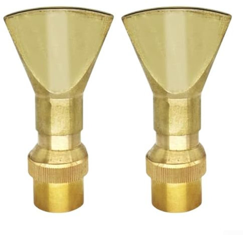 GLOBALHUT Brass Garden Sprinkler Heads, Set Of 2, Adjustable 4-Point Sector Nozzle, Water-Efficient Lawn Irrigation System Attachment