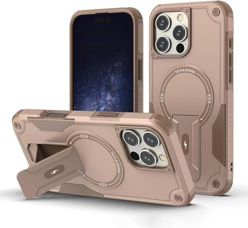 CYPOSLDN Custodia Per IPhone 16/16 Plus/16 Pro/16 Pro Max, Custodia Antigraffio Per Ricarica Wireless, Protezione Per Obiettivo, Custodia Di Grado Militare, Custodia Anti-impronte,16pro max,Brass