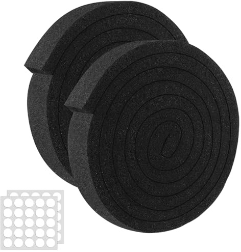 Storystore 2 rotoli di nastro in schiuma con punti di colla, 25 mm (larghezza) x 50 mm (profondità) x 2 m (lunghezza), striscia isolante in schiuma per porte e condizionatori, riduzione del rumore