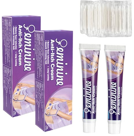 2 St Intimbereich Creme Damen mit 100 Wattestäbchen, Pflegebalsam Intimbereich, Creme Intimpflege Damen, Intim Pflegecreme Damen, Anti Juckreiz Creme Frauen, Salbe Gegen Juckreiz im Intimbereich (B)