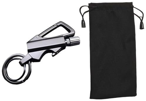 Permanent Match Infinity Lighter, Portable Multifunctional Ignition Device, Waterproof Keychain Lighter With Bottle Opener, Camping Tool, Gift Ideas (Black)