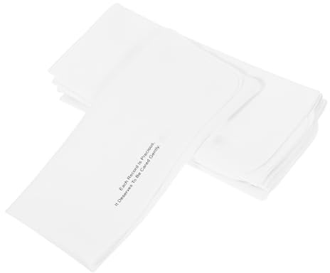 DIYEAH Lot de 5 Chiffons en Tissu Fin Blanc pour Nettoyage des Disques Audio et Vidéo, Tissu Doux et Portable, Passionnés de Musique