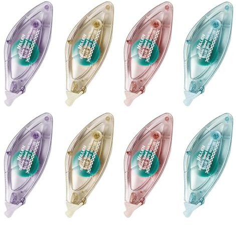 COGVOHY 8 Stück 6mm x 10m Kleberoller, Fotokleber Doppelseitig Selbstklebend Kleberollers, Kleberoller Doppelseitig Klebepads, für Sammelalben Fotocollagen Grußkarten Tagebüchern Geschenkverpackungen