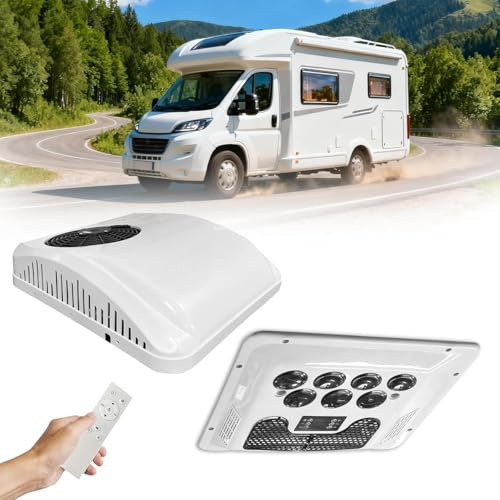 Climatiseur 12 V pour Camping-Cars, 10 000 Btu - Unité De Climatisation CC Ultra-silencieuse avec Onduleur, Chauffage Et Climatisation pour Camping-Cars, Caravanes, Fourgons, Camions - Parfait