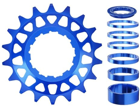 Bicicletta a velocità singola, ruota libera 16T/18T, corona anteriore rigida, per mountain bike, bici da strada, città e strada, uso all'aperto, ciclisti adulti, principianti, adolescenti e K