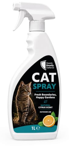 Cat Spray 1L – Natural Citrus Scent Outdoor Spray for Gardens, Lawns, Flowerbeds, Patios, Paths, Driveways, Soil, Grass & Hard Surfaces – Ready to Use Garden Freshness Spray Bottle for Outdoor Spaces