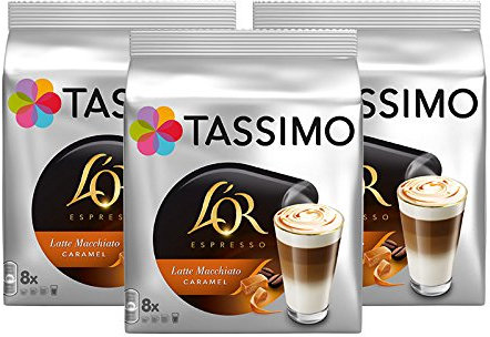 Tassimo T Discs L'OR Espresso Latte Macchiato Caramel (3 Packs, 48 T Discs, 24 Servings)