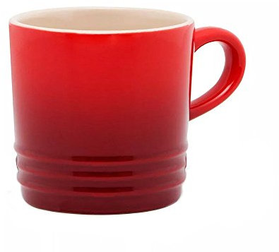 LE CREUSET Tazza Mug London in gres vetrificato, 350 ml, Rosso (Ciliegia), 70302350600002
