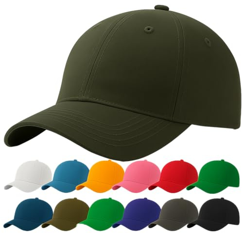 4sold Men Women 100% Baseball Cap Polo Style Classic Sports Casual Plain Sun Hat Hats Brass (Khaki)
