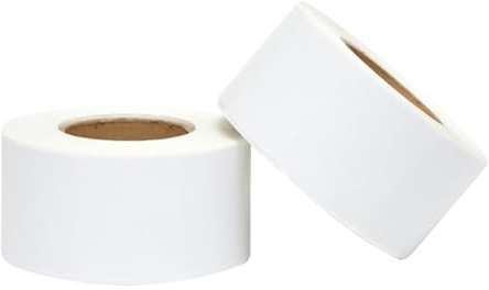 2000 Stück 40 x 20 mm große, weiße, rechteckige Blanko-Etiketten, bedruckbare Aufkleber, Adress-Etiketten, selbstklebende Etikettenrolle, Aufkleber, große selbstklebende Versand-Etiketten