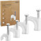 300 Stück Kabelschellen: Kabelhalter mit Nagel für bestes Kabelmanagement – Weiße Indoor & Outdoor Kabelbefestigung Wand – 4 mm, 6 mm, 8 mm, 10 mm Durchmesser – Office Accessoires von LIVAIA