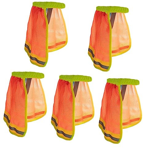 ANDRESLAD 5st Reflektierende Sonnenschutz-hutabdeckung Schutzgitter Für Den Huthals Anstoßkappen Für Helmvisier Schutzhelm Sonnenschutz Schutzhelm Schatten Netzstoff Orange