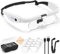 Exgoon Magnifying Glasses with Light, 1.5X to 5X Magnifying Glass with 4 Detachable Lenses, Hands Free Rechargeable Headband Magnifier for Close Work Hobbies Reading Crafts Jewelry (White)