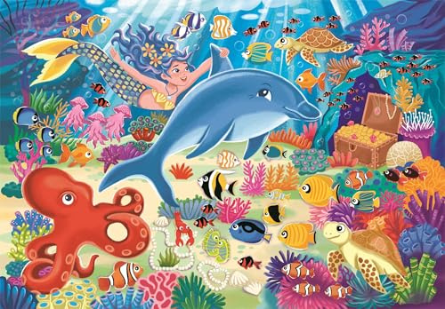 Clementoni Puzzle Undersea Fun 30 Stücke für Kindern 3-6 Jahre, Geschenk für Kinder, Puzzle für Kinder, Made in Italy, 20837