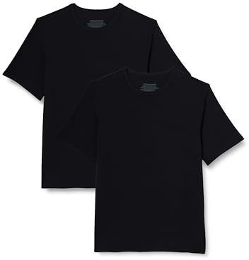 Amazon Essentials Men's Short Sleeve Super Soft Modal Crew Neck Undershirt, Pack of 2, Black, XX-Large