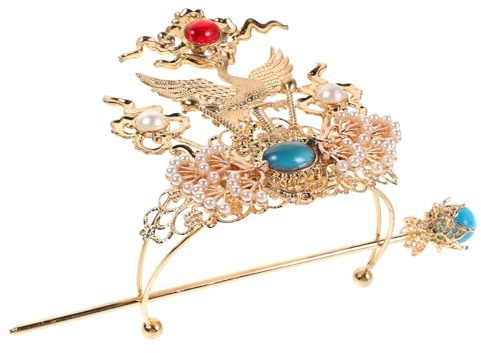 Hair stick,chinese hair pin,Traditional Hanfu Hair Crown Luxurious Gemstone Hair Clips for Men Vintage Chinese Style Hairpin Sticks
