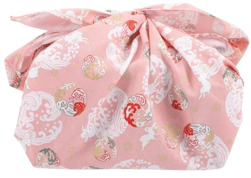 VALICLUD Japanisches Baumwoll Wickeltuch Furoshiki Verpackungsstoff 70x70cm Robust Waschbar Bento Geschenktuch für Lunchbox Geschenkverpackung
