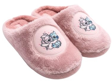 Disney Stitch Zapatillas de Estar por Casa para Mujer, Peluche Pantuflas Regalo Mujer y Adolescentes, Talla EU 41
