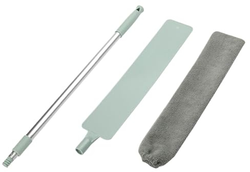 Cepillo Recogedor, Herramienta Fregona De Microfibra con Mango Ajustable, Plumero para Debajo De Muebles, para Muebles Sofá Dormitorio Suelo Cama Cocina