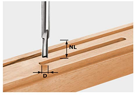 Festool Nutfräser HW S8 D8/30 – Voll-Hartmetall Schaftfräser 8 mm | Nutfräser für präzise Nut- und Schlitzarbeiten in Holz und Holzwerkstoffen – Schaft 8 mm, Schneidlänge 30 mm