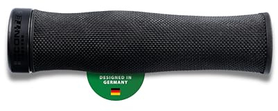 CONTEC Fahrrad-Griffe Trail Shock, 129 mm, D2-Zweikomponenten, ergonomische Lenkergriffe, für Mountainbike, rutschfest, stoßdämpfend, Schwarz, Paar