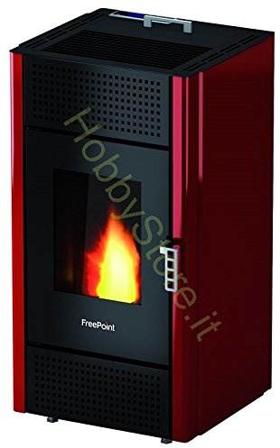 Freepoint-Cadel 98020-10 - Leonora/Miriam Estufa De Pellets, 7 Kw, Rojo