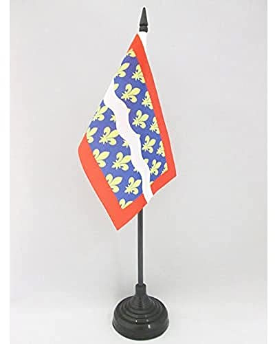 AZ FLAG Drapeau de Table Cher 15x10 cm Polyester 100D Socle Plastique | Usage intérieur Drapeau de bureau français finition cousue et bords renforcés avec mât en plastique et socle en plastique