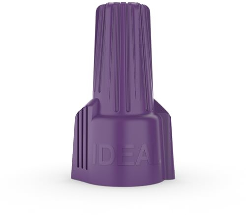Ideal Electrical Twister Al/Cu Purple Wire Connector (30-265), Box of 100 — Aluminum-to-Copper Twist-On Wire Nuts with Antioxidant Filler