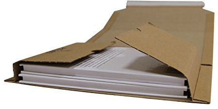 Universal Wickelverpackungen für DIN A6 aus Mikro-Wellpappe 147x126x10-40mm (PS.301) (100)