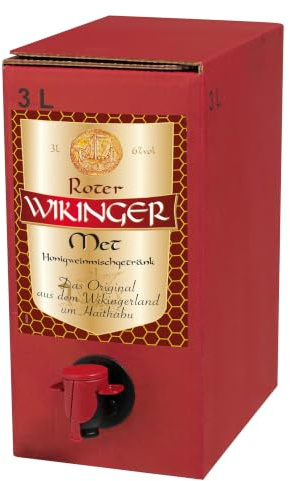Wikinger Met Roter Met, 3 L Bag in Box, Honigwein mit Kirschsaft, 6%