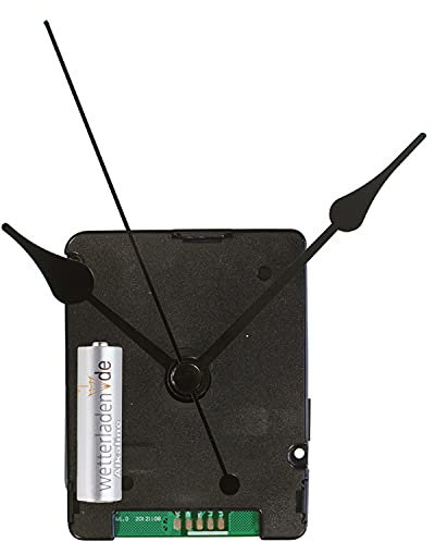 TFA Dostmann 60.3525.01 Sweep-Funk-Uhrwerk mit Zeigerset Geräuscharm (schwarz mit Batterie)