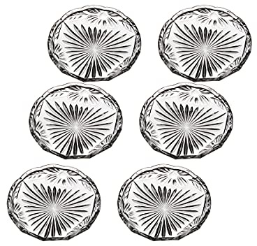 CRISTALICA Teller Kuchenteller Tortenteller aus Bleikristall 6er Set 17cm