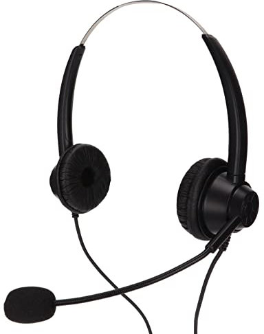 Annadue Corded Telephone Headset,2.5mm Call Center Noise Cancelling Binaural Headset,Comfort Customer Service Headphones with HD Mic for Offices,Telephone Counselling Services,Hospitals,etc