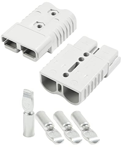 YAKEFLY Paquete de 2 conectores rápidos de batería de 175 amperios, terminal de batería de desconexión rápida de calibre 2 a 4 para remolque de cabrestante de coche, kit de conector de enchufe de